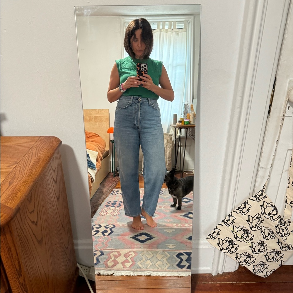 Rag & Bone High Rise Straight Leg Jeans